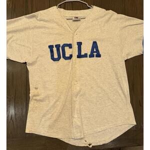 Vintage UCLA Baseball Jersey Shirt – XL – USA Sportswear – Button Up– Distressed